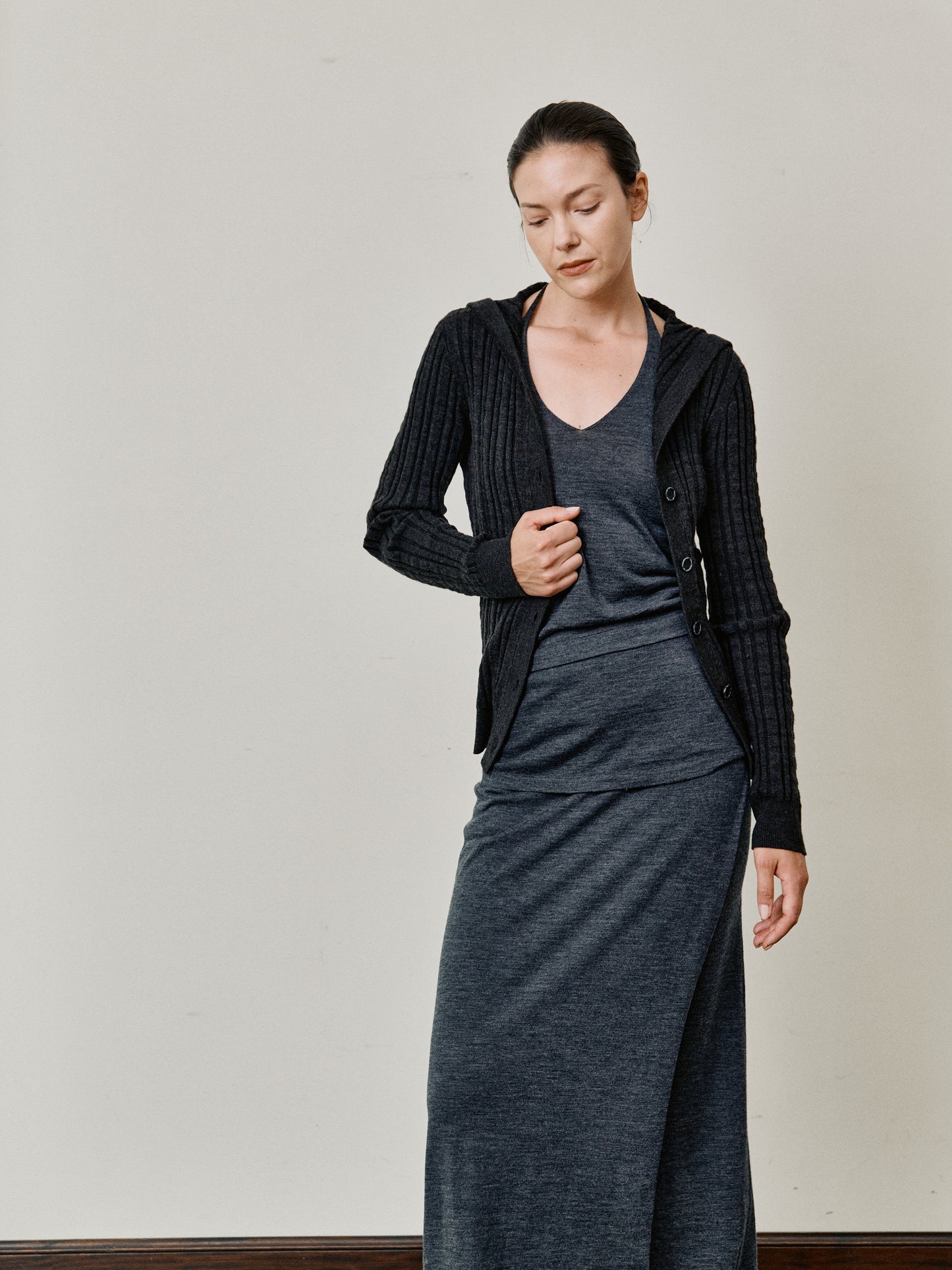 COSYCOZY Wool Planeled Skirt