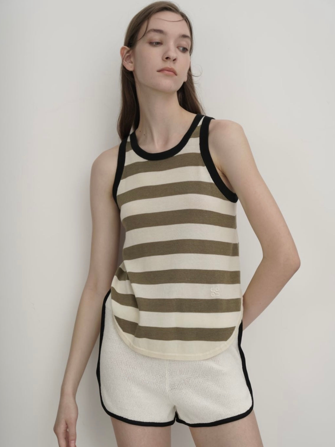 COSYCOZY Tencel Blend Striped Knitted Vest