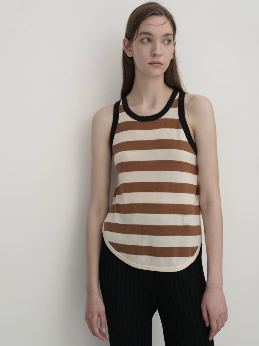 COSYCOZY Tencel Blend Striped Knitted Vest