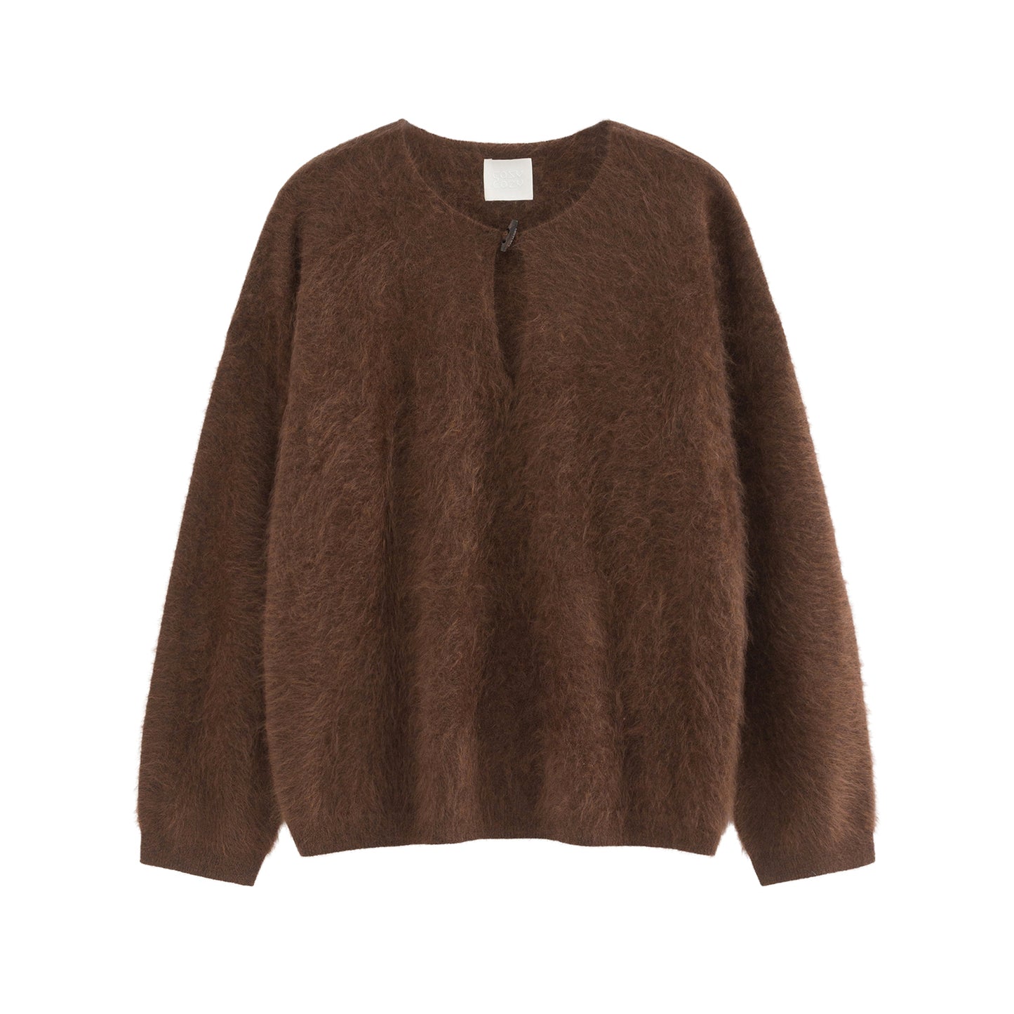 Horn-button Cashmere Fleece Top